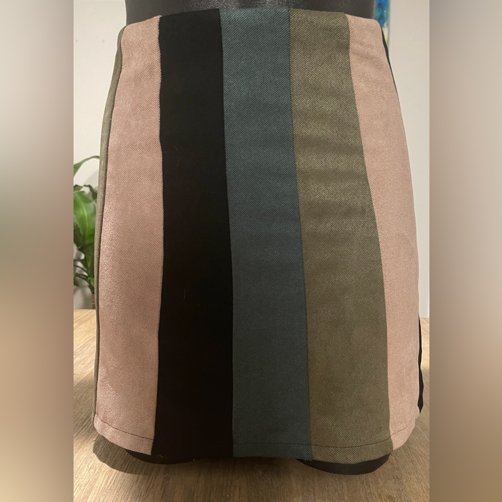 She + Sky Multicolor Striped Skirt, Size Medium